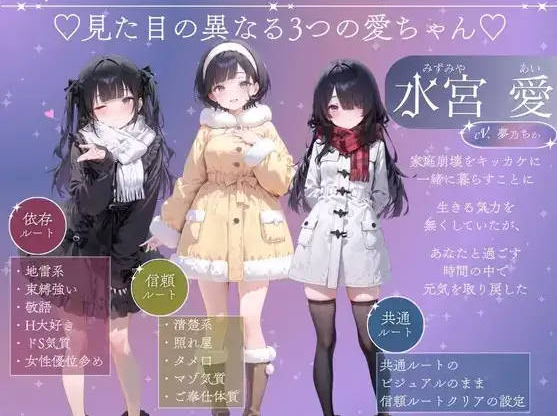 【PC】[SLG/日式/精品/同居/青梅竹马/中文/CV/动态/纯爱]与孤独少女的50天-甜蜜冬假-存档+挂载AI汉化版[3G]